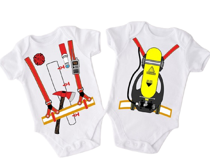 Firefighter Fireman Fire Department - Baby Boy Girl Clothes Infant Bodysuit Funny