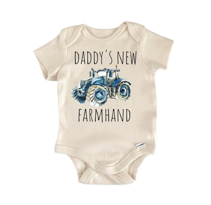 Farmhand Farmer Tractor - Baby Boy Girl Clothes Infant Bodysuit Funny Cute Newborn