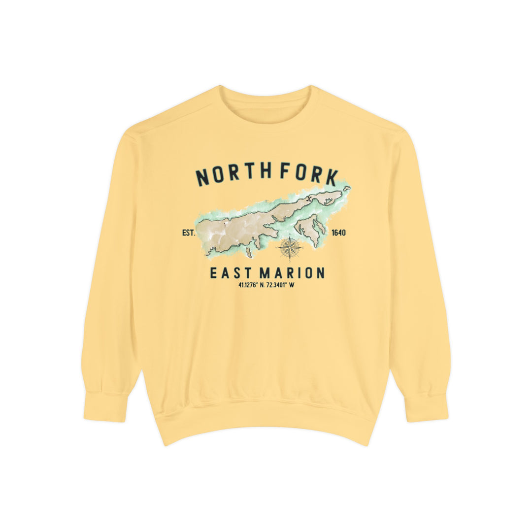 East Marion North Fork Hamlet NOFO Vibes® Unisex Garment-Dyed Sweatshirt