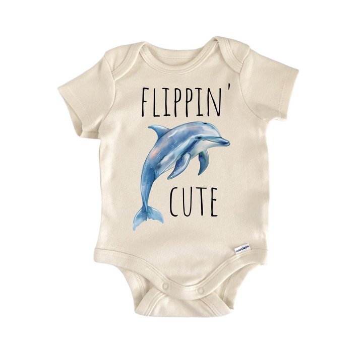 a baby bodysuit that says, flippin'cute