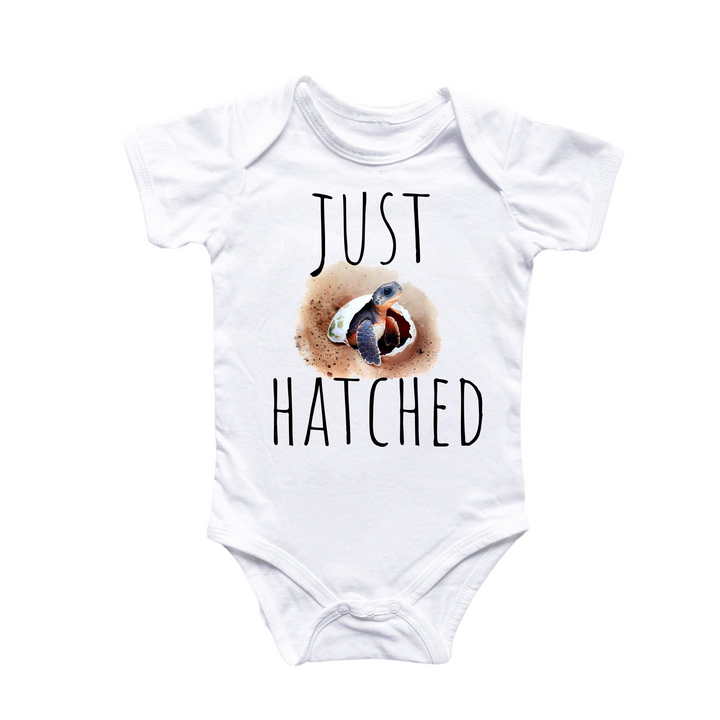 a baby bodysuit with a picture of a bird on it