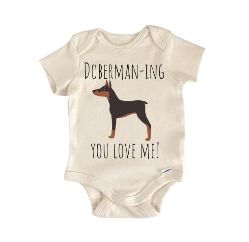 Doberman Pinscher Dog - Baby Boy Girl Clothes Infant Bodysuit Funny Cute Newborn