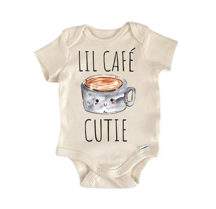 Granos de café con leche - Ropa para bebé niño niña Body infantil Divertido Lindo Recién Nacido 