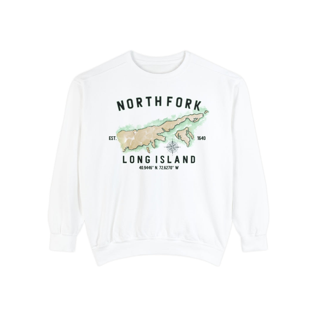 Long Island North Fork Hamlet NOFO Vibes® Unisex Garment-Dyed Sweatshirt