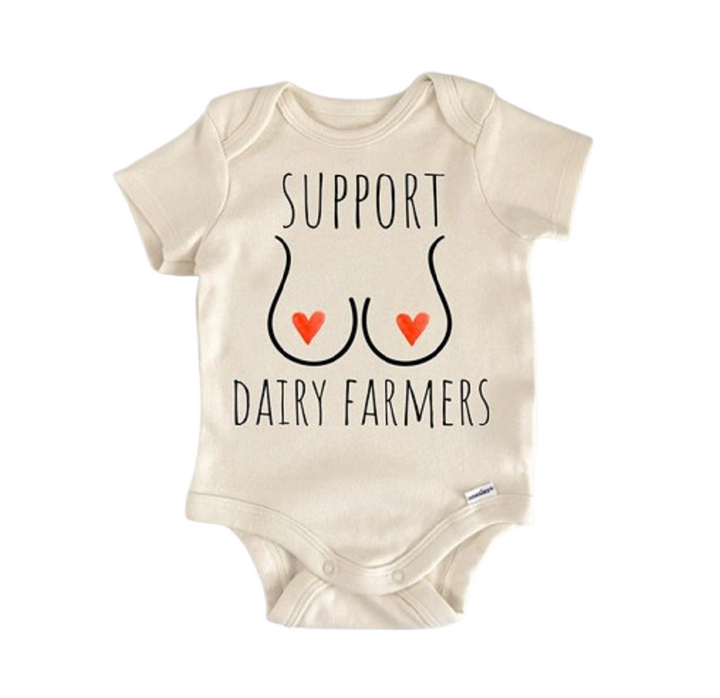 Eat Local Breastfed Milk - Baby Boy Girl Clothes Infant Bodysuit Funny Cute Newborn