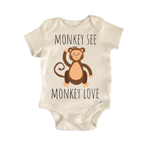 Monkey Jungle Animal - Baby Boy Girl Clothes Infant Bodysuit Funny Cute Newborn