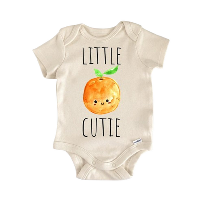 Little Cutie Orange Fruit - Baby Boy Girl Clothes Infant Bodysuit Funny Cute Newborn