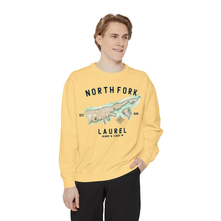 Laurel North Fork Hamlet NOFO VIBES® Unisex Garment-Dyed Sweatshirt