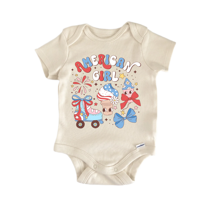 American July 4th -  Baby Boy Girl Clothes Infant Bodysuit Funny Cute Newborn