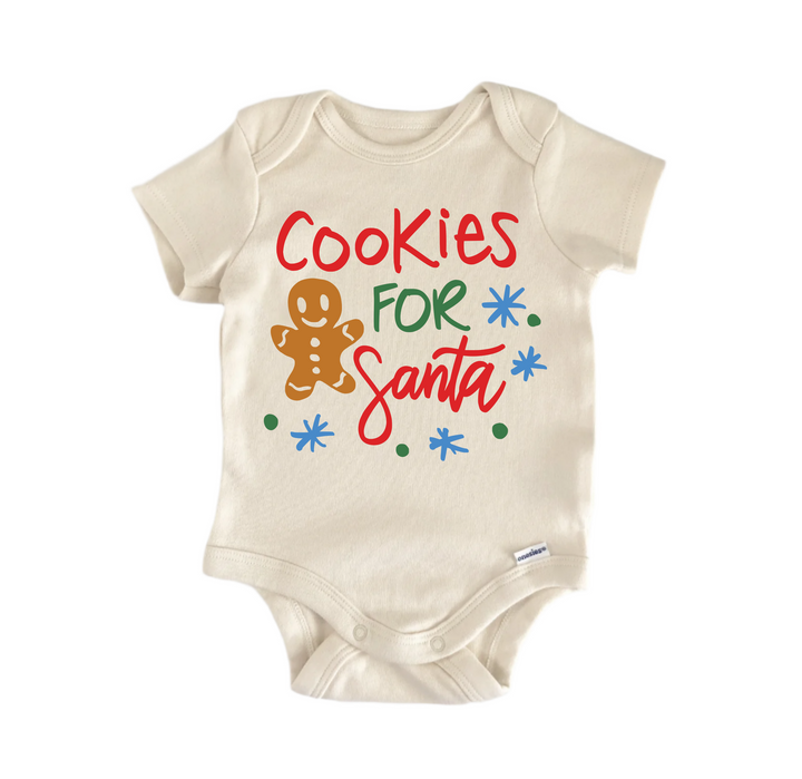 Cookies for Santa Christmas -  Baby Boy Girl Clothes  Bodysuit Funny Cute