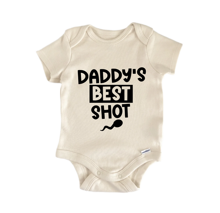 Daddy's Best Shot - Baby Boy Girl Clothes Infant Bodysuit Funny Cute Newborn