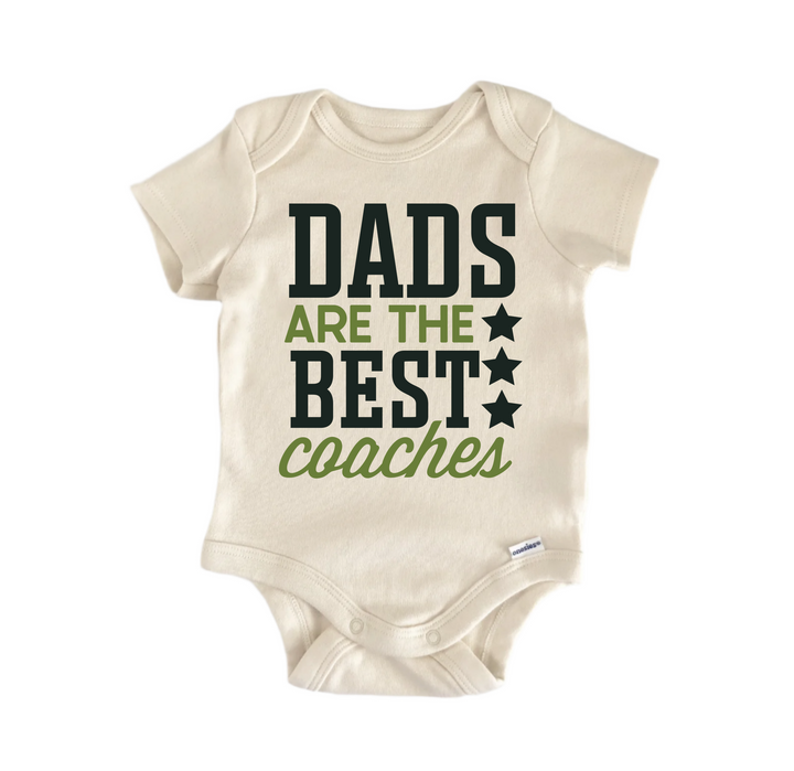 Dads Are The Best Coaches Father's Day - Baby Boy Girl Clothes  Bodysuit Funny Cute