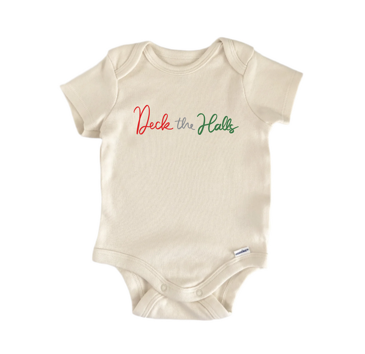 Deck the Halls CHristmas -  Baby Boy Girl Clothes  Bodysuit Funny Cute Newborn