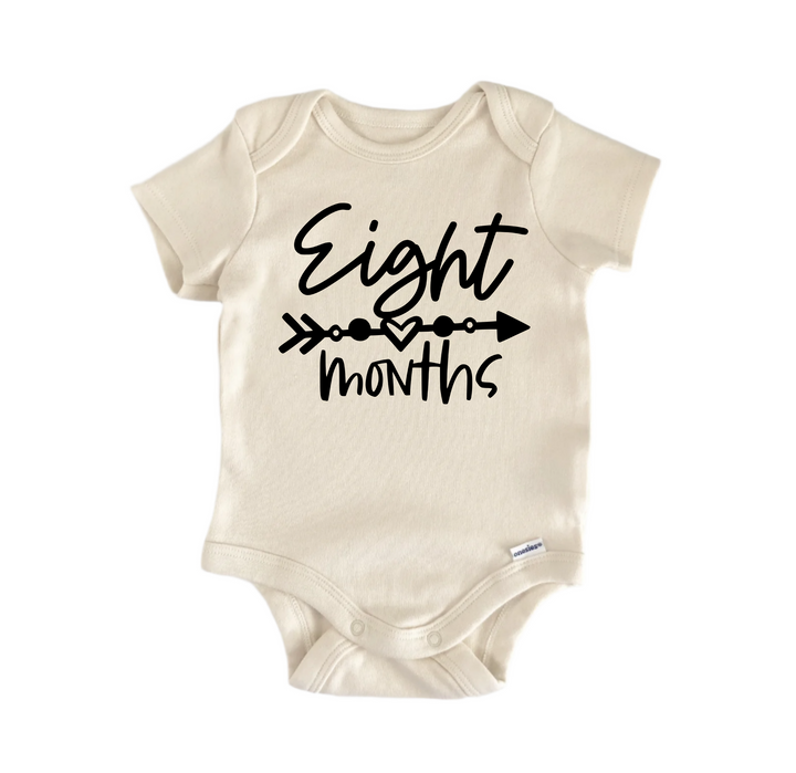 Eight Months - Baby Boy Girl Clothes Infant Bodysuit Funny Cute Newborn