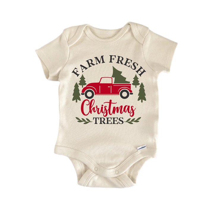 Farm Fresh Christmas Trees - Baby Boy Girl Clothes  Bodysuit Funny Cute