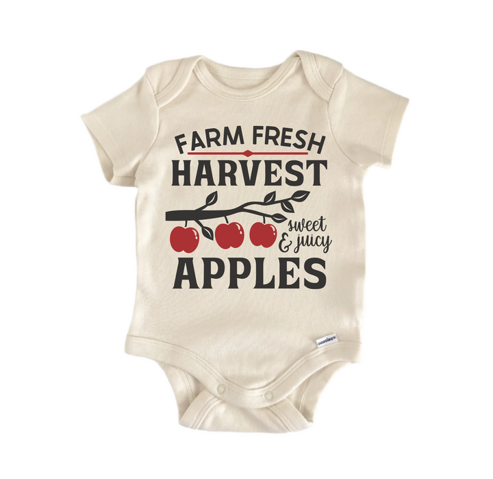 Farm Fresh Harvest Apples Fall - Baby Boy Girl Clothes  Bodysuit Funny Cute