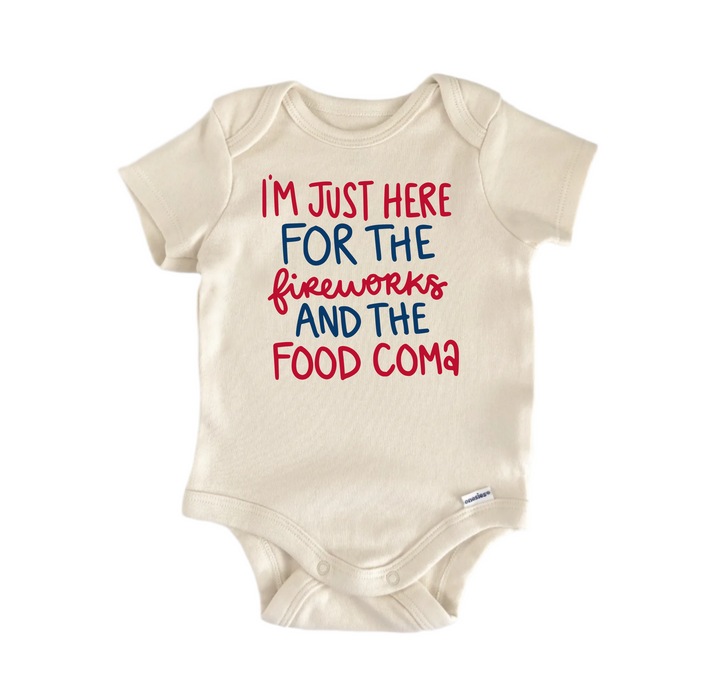 Fireworks Coma July 4th -  Baby Boy Girl Clothes  Bodysuit Funny Cute Newborn