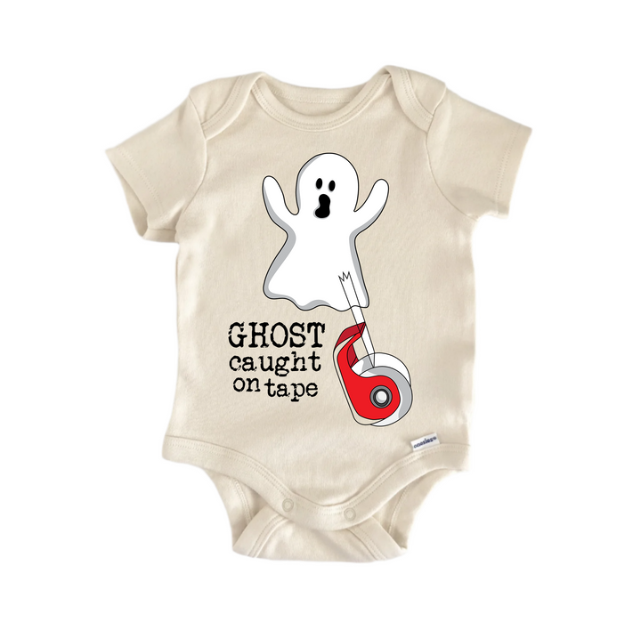 Ghost Caught On Tape Halloween -  Baby Boy Girl Clothes  Bodysuit Funny Cute