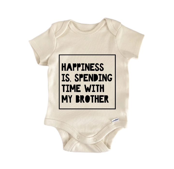 Happiness Brother - Baby Boy Girl Clothes Infant Bodysuit Funny Cute Newborn