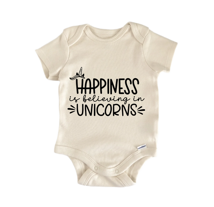 Happiness Unicorn - Baby Boy Girl Clothes Infant Bodysuit Funny Cute Newborn