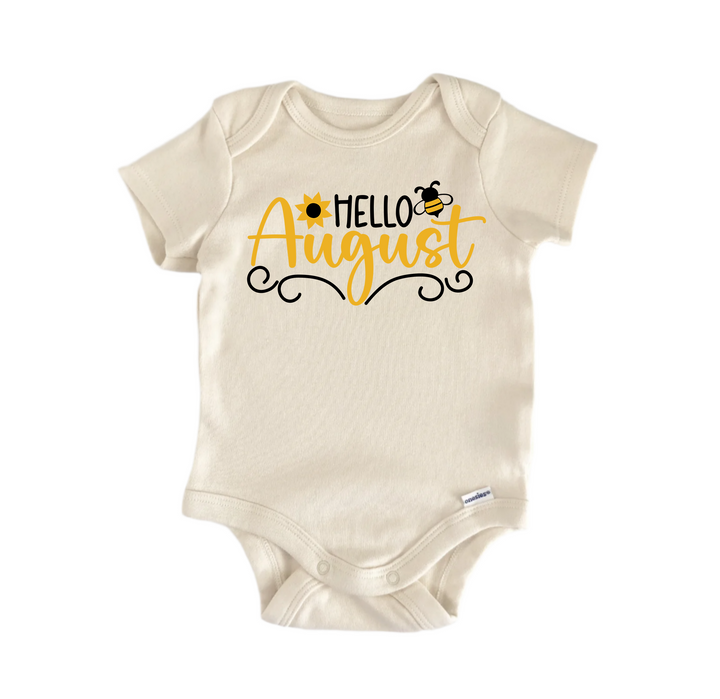 Hello August - Baby Boy Girl Clothes Infant Bodysuit Funny Cute