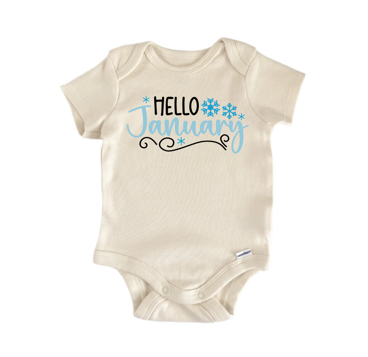 Hello January - Baby Boy Girl Clothes Infant Bodysuit Funny Cute