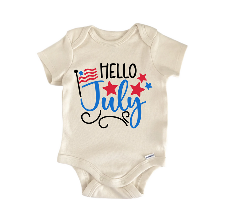 Hello July - Baby Boy Girl Clothes Infant Bodysuit Funny Cute