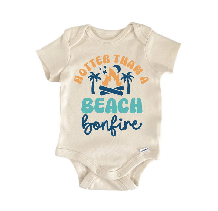 Hotter Than A Beach Bonfire - Baby Boy Girl Clothes  Bodysuit Funny Cute