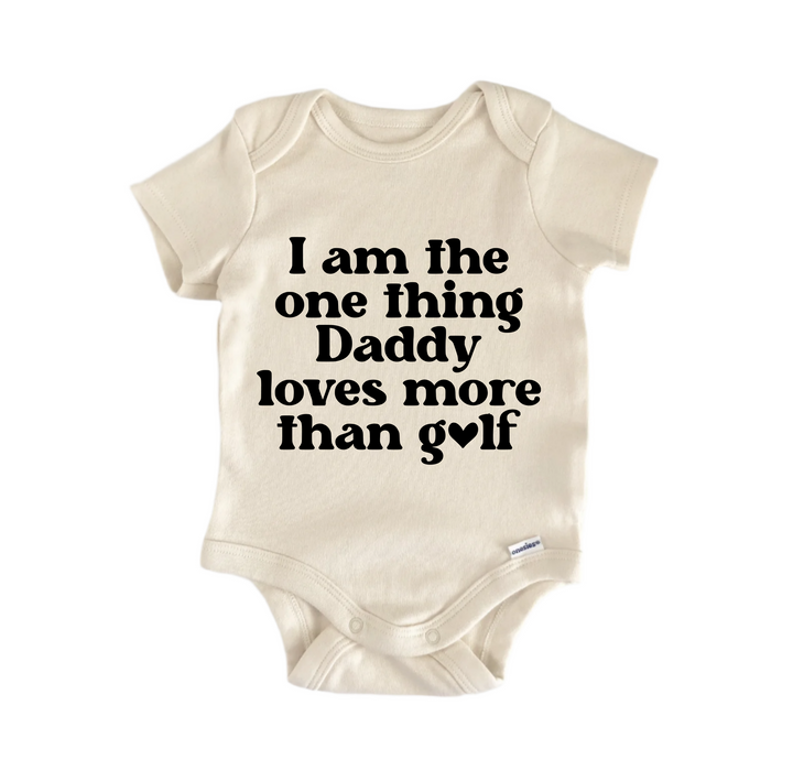 Daddy Loves More Than Golf - Baby Boy Girl Clothes Bodysuit Funny Cute