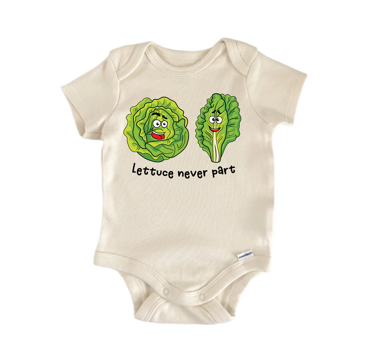 Lettuce Never Best Friends Bff Bestie Valentine's Day -  Baby Boy Girl Bodysuit