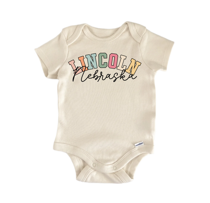 Lincoln Nebraska -  Baby Boy Girl Clothes  Bodysuit Funny Cute