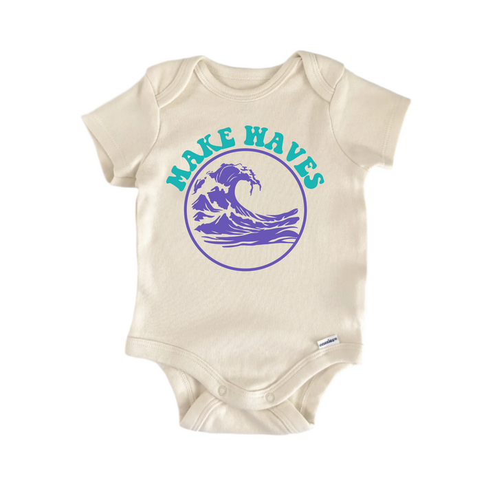 Make Waves -  Baby Boy Girl Clothes  Bodysuit Funny Cute Newborn