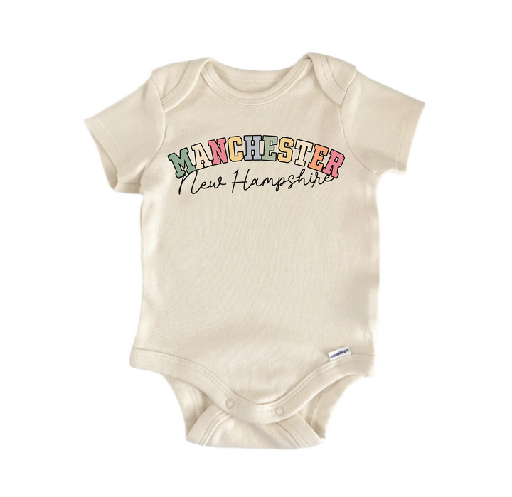 Manchester New Hampshire -  Baby Boy Girl Clothes  Bodysuit Funny Cute