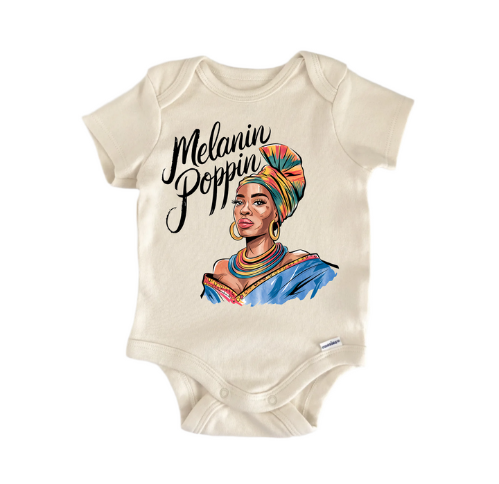 Melanin Poppin Juneteenth Black African American -  Baby Boy Girl Clothes  Bodysuit