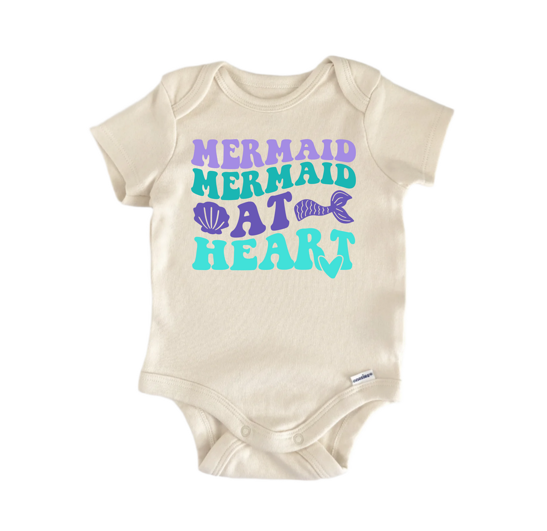 Mermaid at Heart -  Baby Boy Girl Clothes  Bodysuit Funny Cute Newborn