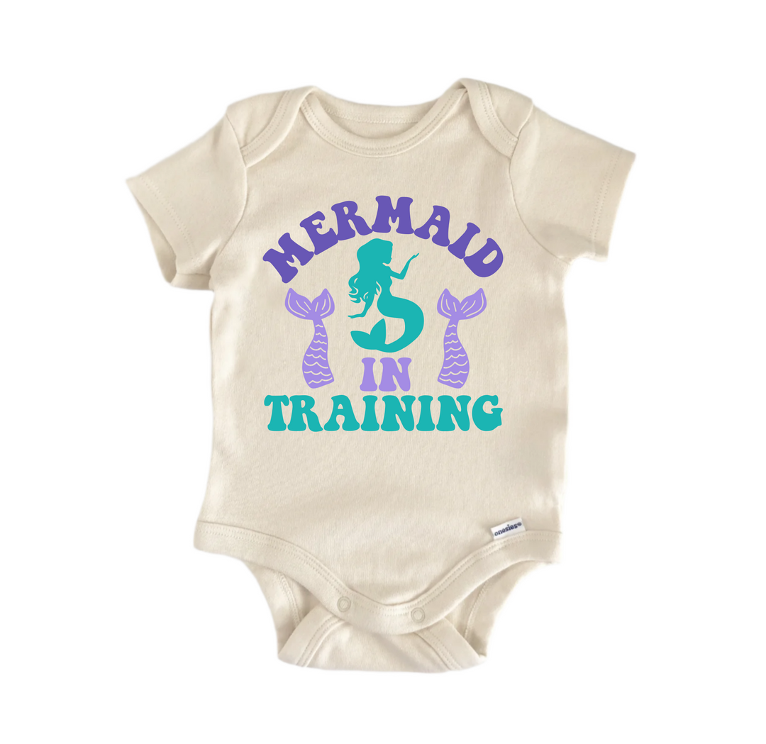 Mermaid in Training -  Baby Boy Girl Clothes  Bodysuit Funny Cute Newborn