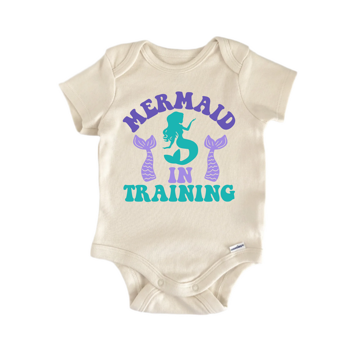 Mermaid in Training -  Baby Boy Girl Clothes  Bodysuit Funny Cute Newborn