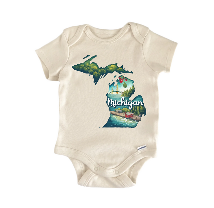 Michigan - Baby Boy Girl Clothes Infant Bodysuit Funny Cute