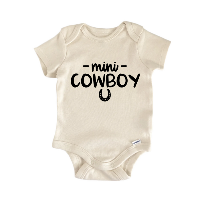 Mini Cowboy- Baby Boy Girl Clothes Infant Bodysuit Funny Cute Newborn