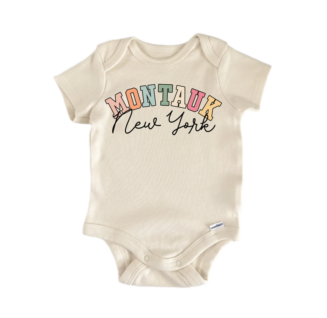 Montauk New York -  Baby Boy Girl Clothes  Bodysuit Funny Cute