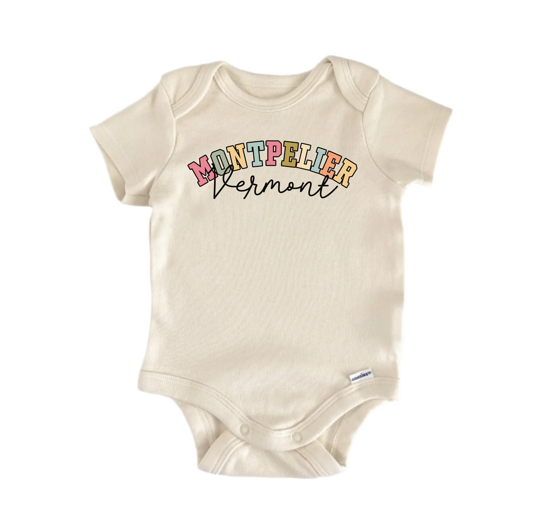 Montpelier Vermont - Baby Boy Girl Clothes  Bodysuit Funny Cute