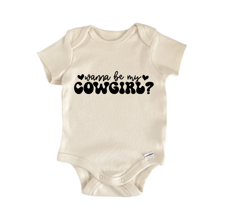 Wanna Be My Cow Girl Country - Baby Boy Girl Clothes Infant Bodysuit Funny Cute Newborn