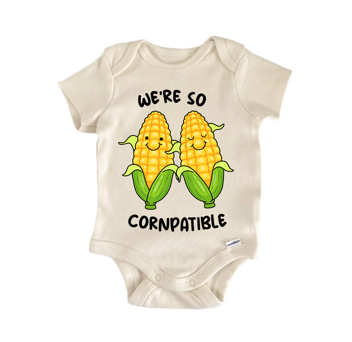 We're So Cornpatible Valentine -  Baby Boy Girl Clothes  Bodysuit Funny Cute