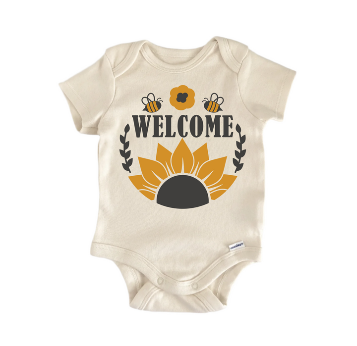 Welcome Honey Bee - Baby Boy Girl Clothes Infant Bodysuit Funny Cute