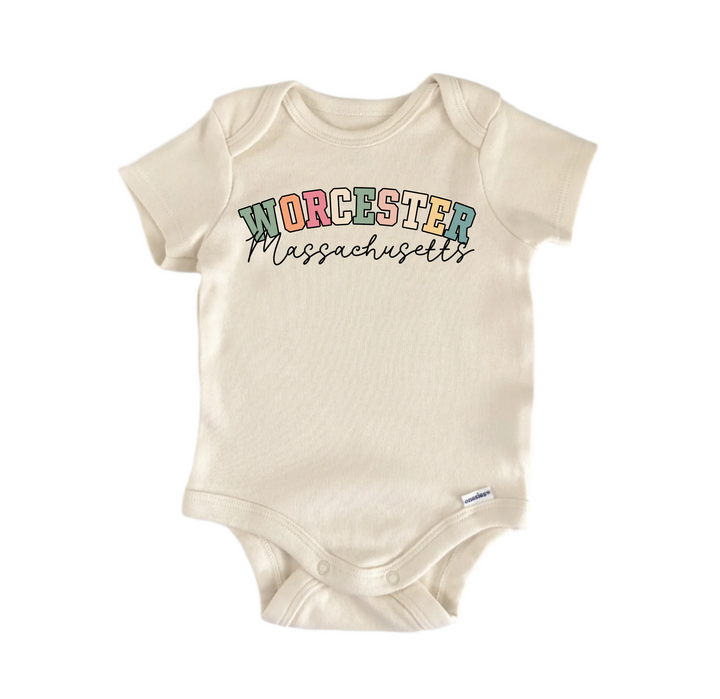 Worcester Massachusetts -  Baby Boy Girl Clothes  Bodysuit Funny Cute