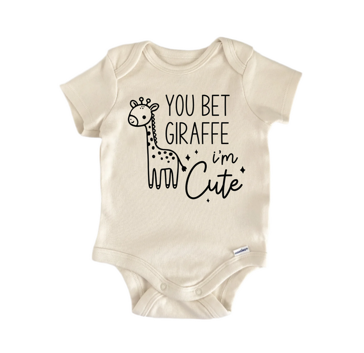 You Bet Giraffe Animal Safari - Baby Boy Girl Clothes Bodysuit Funny Cute Newborn