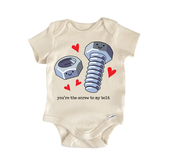 You're The Screw To My Bolt Valentines -  Baby Boy Girl Clothes  Bodysuit Funny Cute