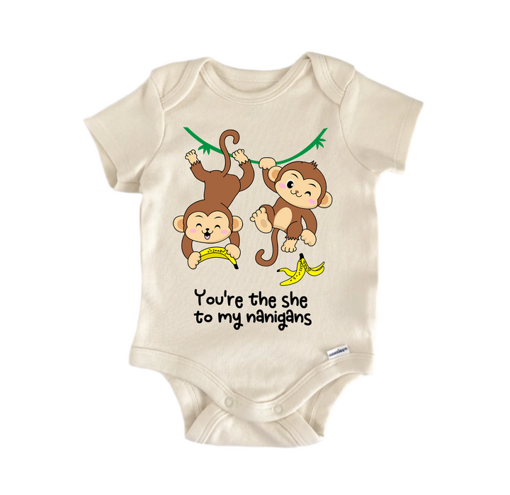 You're The She To My Nanigans Valentines -  Baby Boy Girl Clothes  Bodysuit Funny Cute