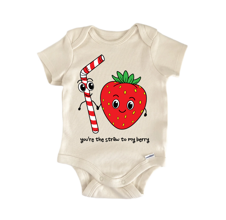 You're The Straw To My berry  Valentines -  Baby Boy Girl Clothes  Bodysuit Funny Cute