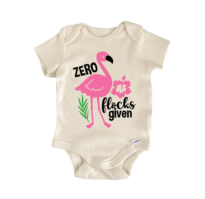 Zero Flocks Given - Baby Boy Girl Clothes Infant Bodysuit Funny Cute